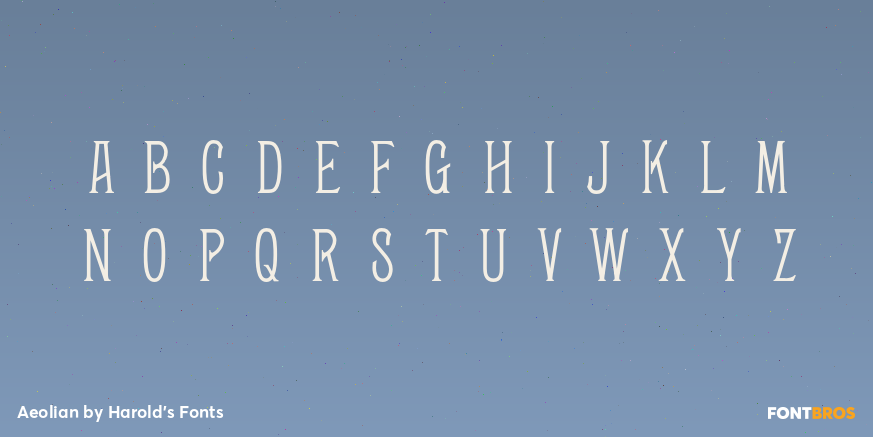 Aeolian Font Poster #3