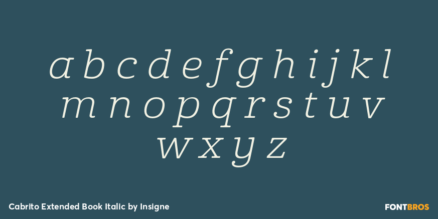 Cabrito Extended Book Italic Font Poster #3