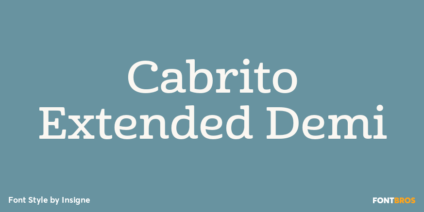 Cabrito Extended Demi Font Poster #1