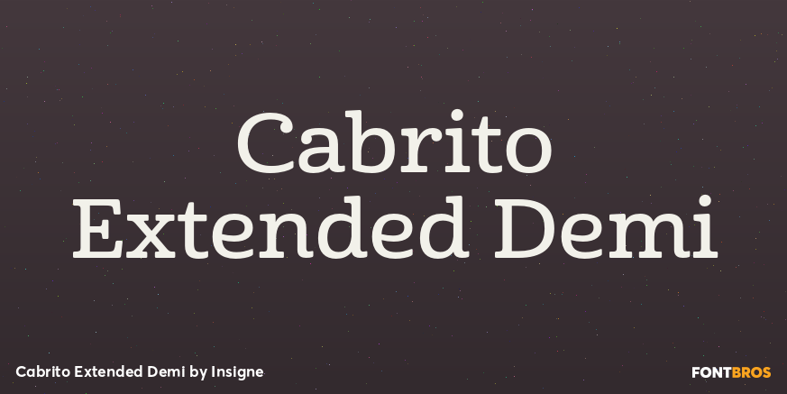 Cabrito Extended Demi Font Poster #1