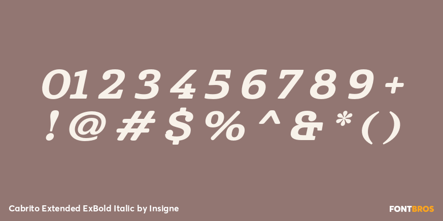 Cabrito Extended ExBold Italic Font Poster #1