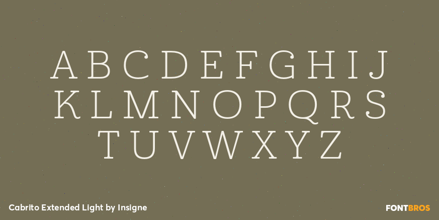 Cabrito Extended Light Font Poster #2