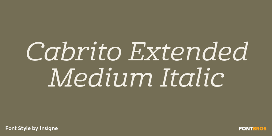 Cabrito Extended Medium Italic Font Poster #1