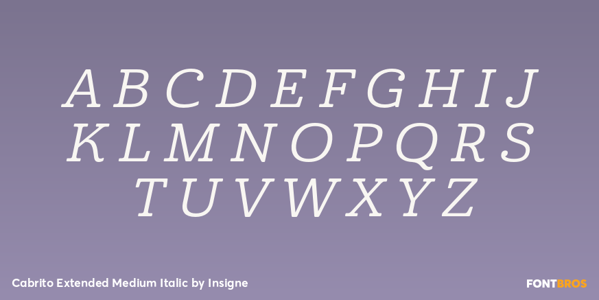Cabrito Extended Medium Italic Font Poster #2