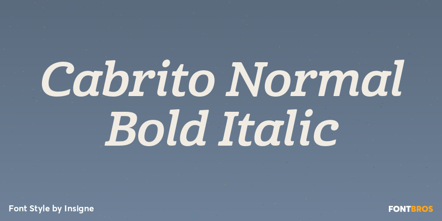 Cabrito Normal Bold Italic Poster