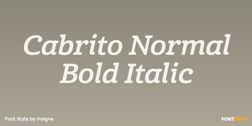 Cabrito Normal Bold Italic Poster