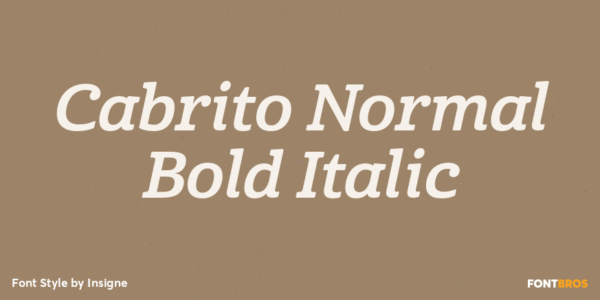 Cabrito Normal Bold Italic Poster