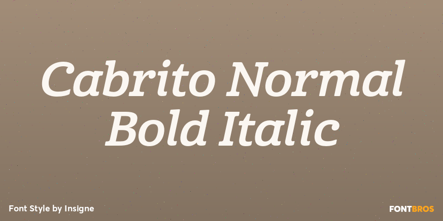 Cabrito Normal Bold Italic Poster
