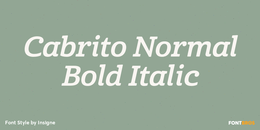 Cabrito Normal Bold Italic Poster
