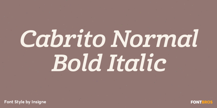 Cabrito Normal Bold Italic Poster