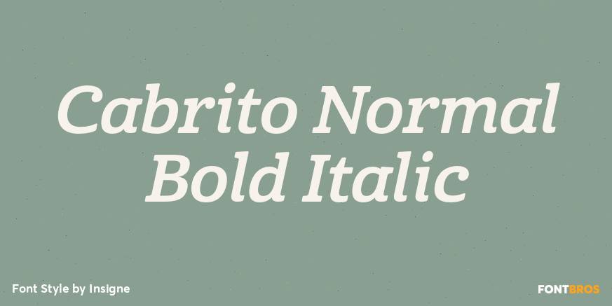 Cabrito Normal Bold Italic Poster