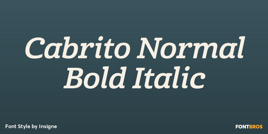 Cabrito Normal Bold Italic Poster