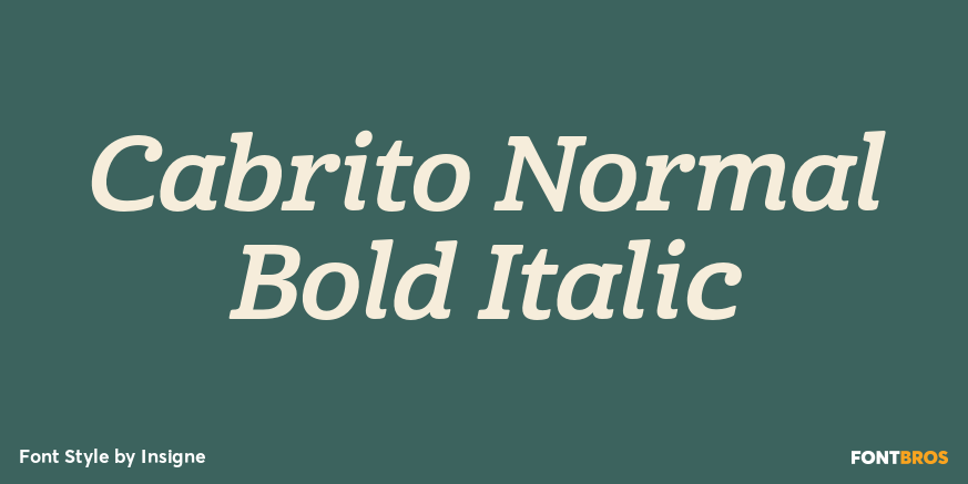 Cabrito Normal Bold Italic Poster