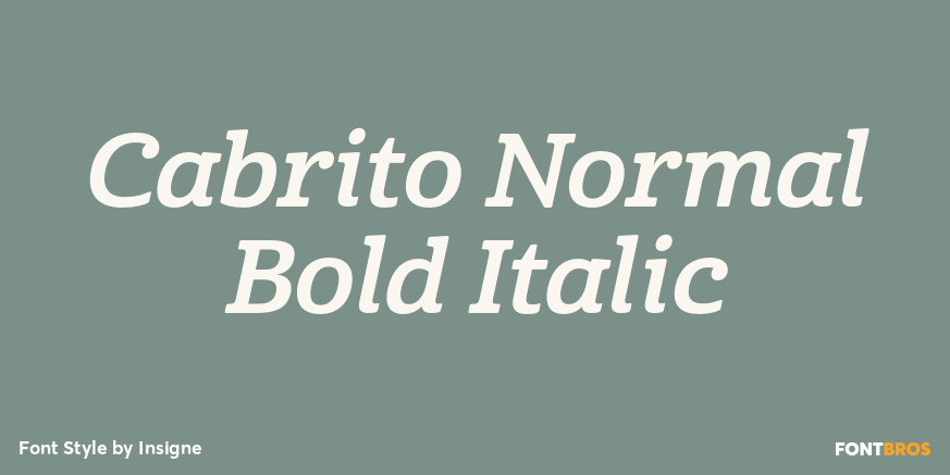 Cabrito Normal Bold Italic Poster