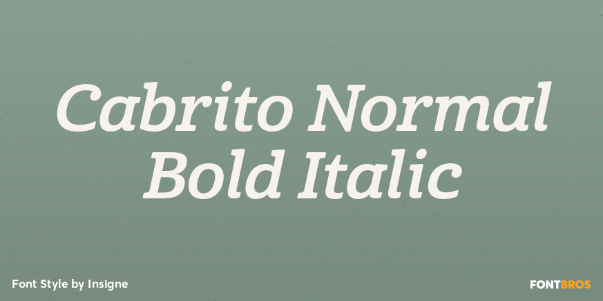 Cabrito Normal Bold Italic Poster