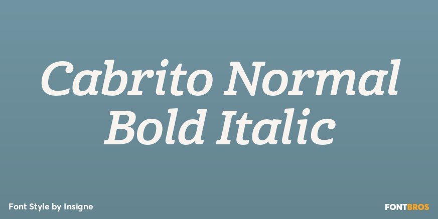 Cabrito Normal Bold Italic Poster