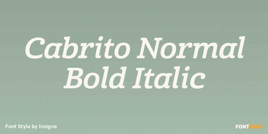 Cabrito Normal Bold Italic Poster