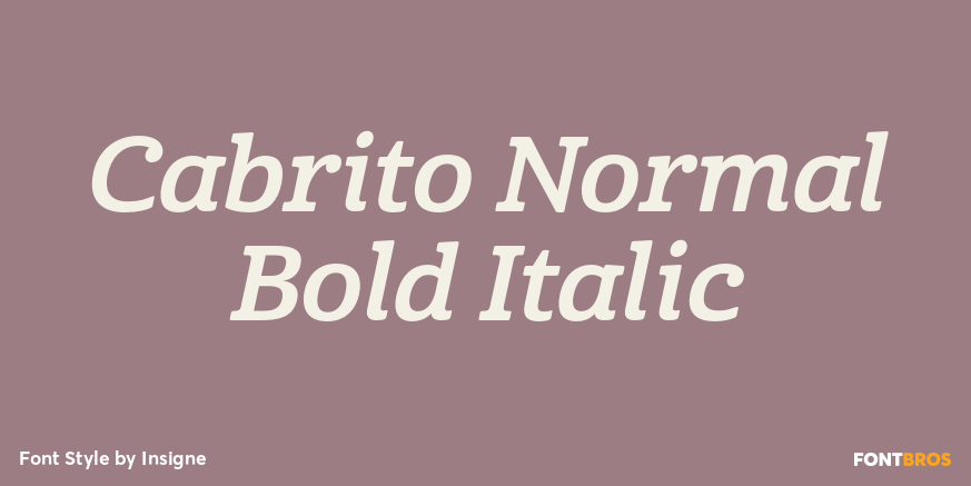 Cabrito Normal Bold Italic Poster