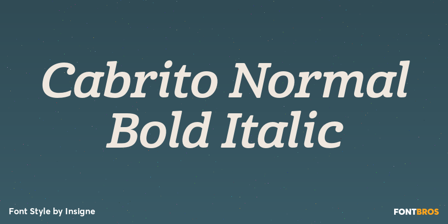 Cabrito Normal Bold Italic Font Poster #1
