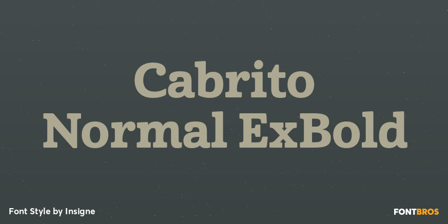 Cabrito Normal ExBold Poster