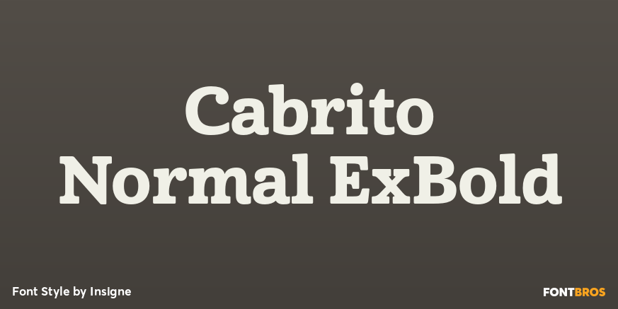 Cabrito Normal ExBold Poster