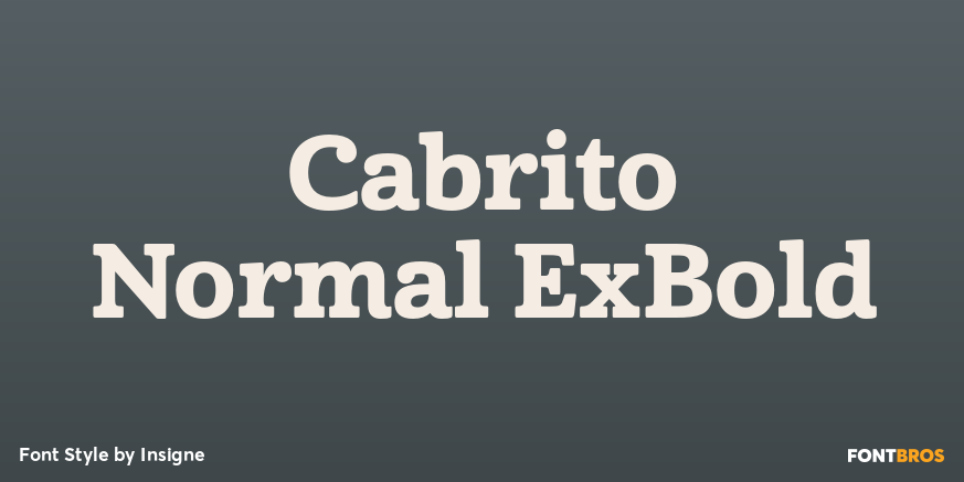 Cabrito Normal ExBold Poster