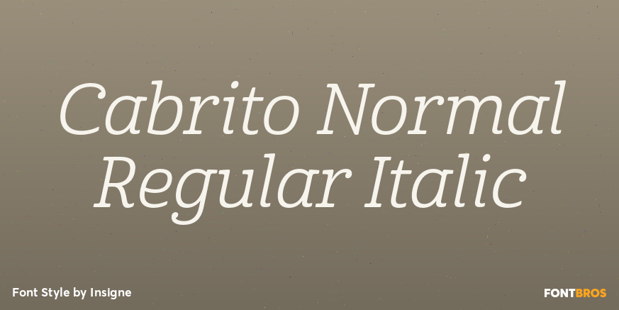 Cabrito Normal Regular Italic Font Poster #1