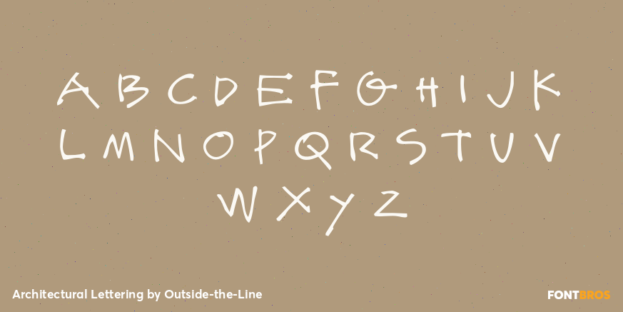 Architectural Lettering Font Poster #2