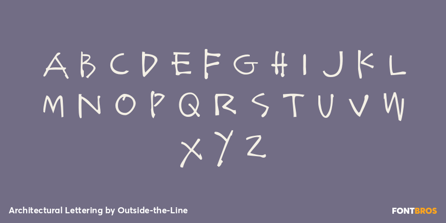 Architectural Lettering Font Poster #3