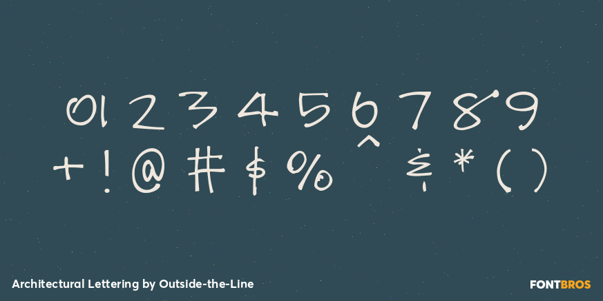 Architectural Lettering Font Poster #4