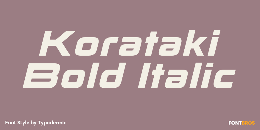 Korataki Bold Italic Poster