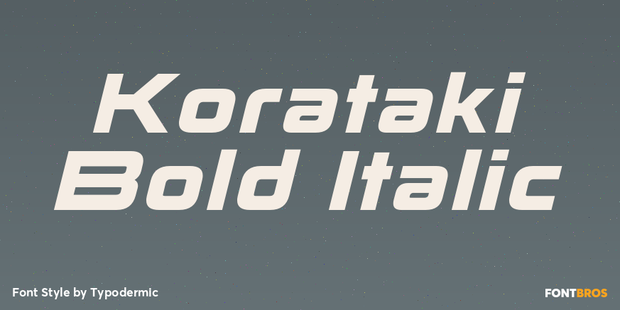 Korataki Bold Italic Poster