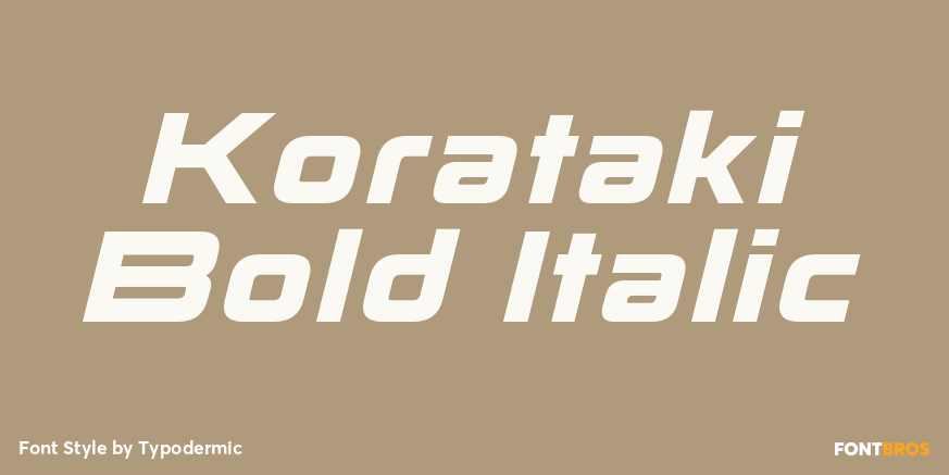 Korataki Bold Italic Poster