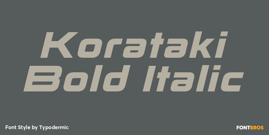 Korataki Bold Italic Poster