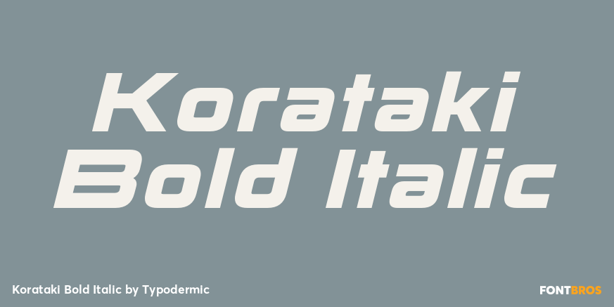Korataki Bold Italic Poster