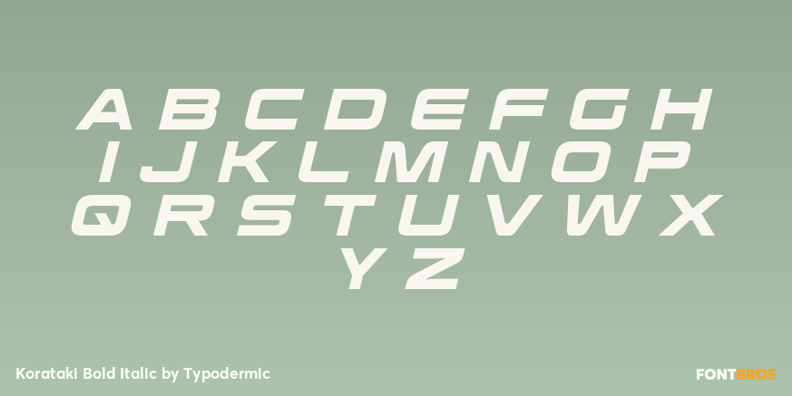Korataki Bold Italic Font Poster #2