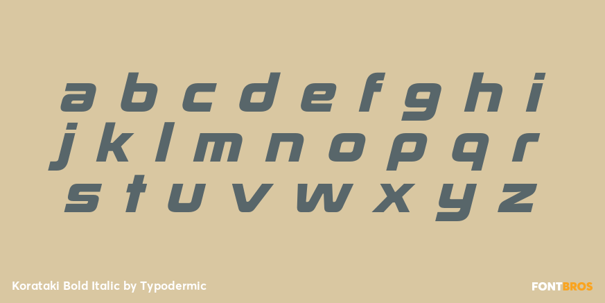 Korataki Bold Italic Font Poster #3