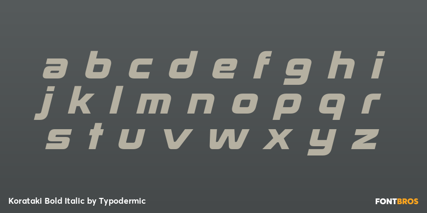Korataki Bold Italic Font Poster #1