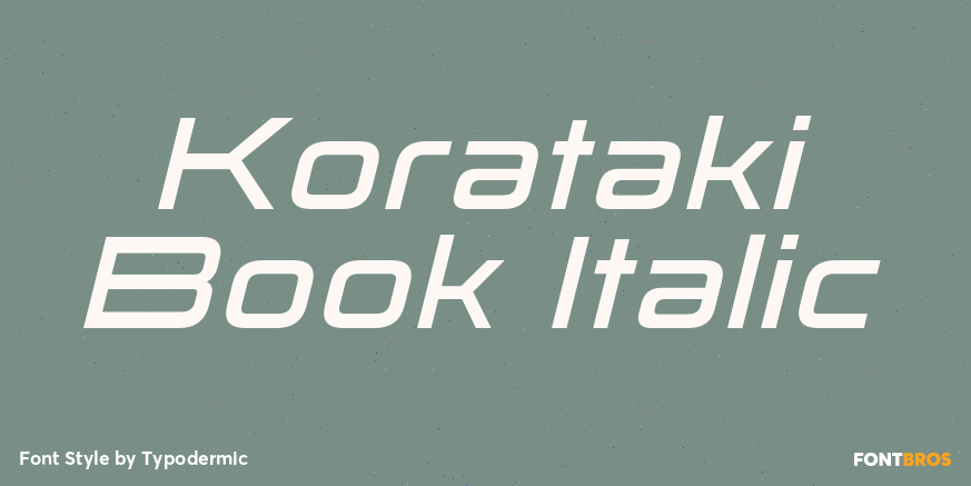 Korataki Book Italic Poster