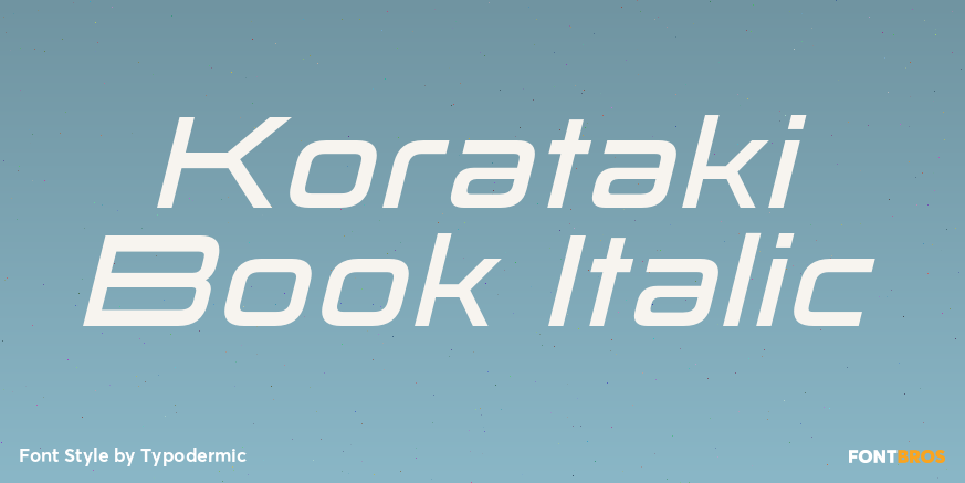 Korataki Book Italic Poster