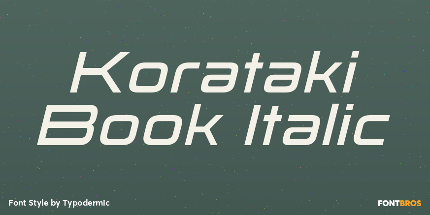 Korataki Book Italic Poster