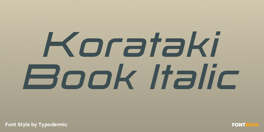 Korataki Book Italic Poster