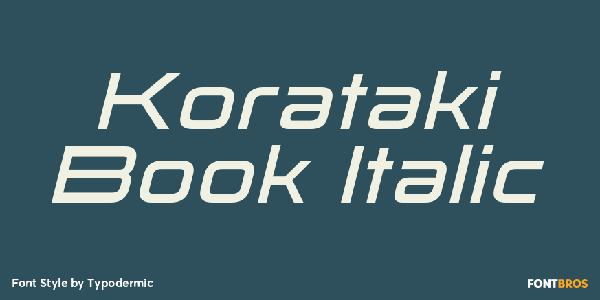 Korataki Book Italic Poster