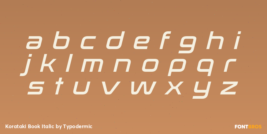 Korataki Book Italic Font Poster #3