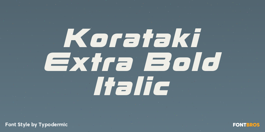 Korataki Extra Bold Italic Poster