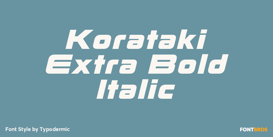 Korataki Extra Bold Italic Poster