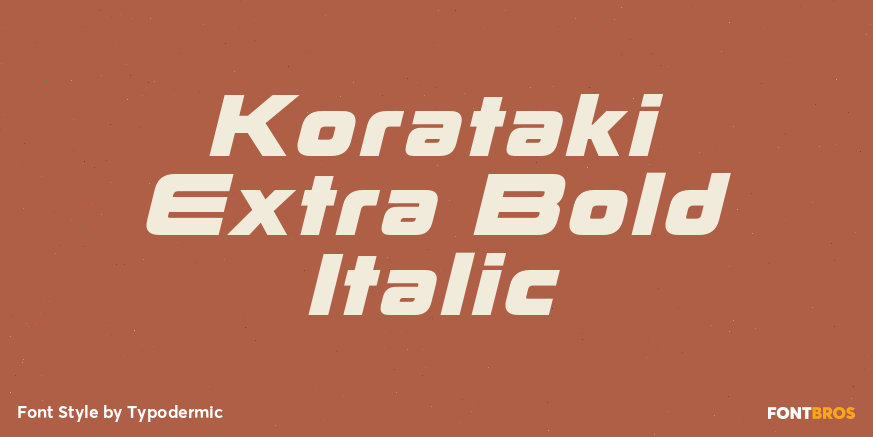 Korataki Extra Bold Italic Poster