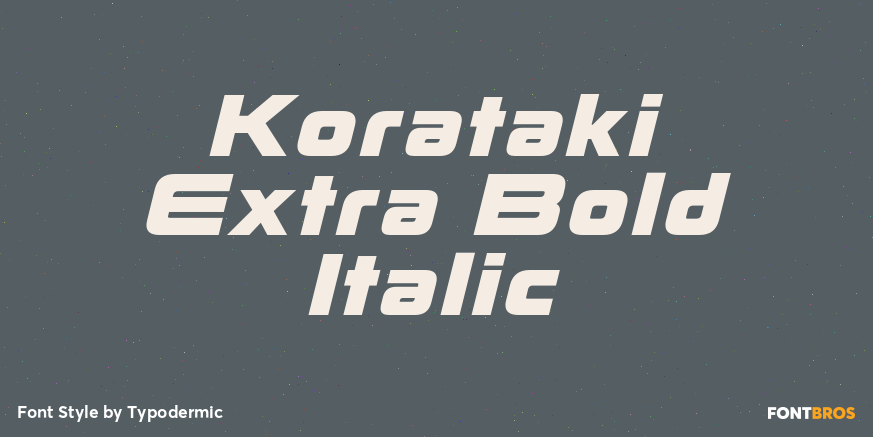 Korataki Extra Bold Italic Poster