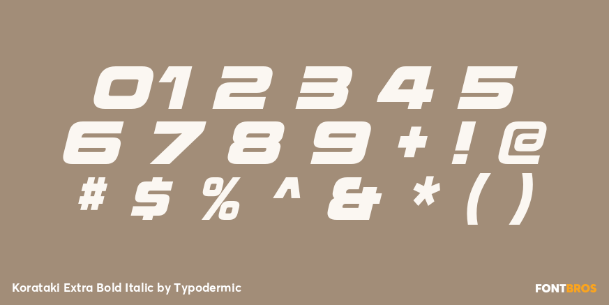 Korataki Extra Bold Italic Font Poster #4