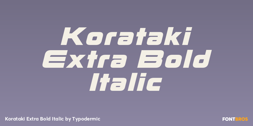Korataki Extra Bold Italic Poster